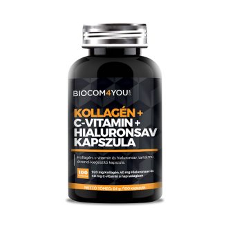 Biocom4You Kollagén+C-Vitamin+Hialuronsav 100 db  kapszula