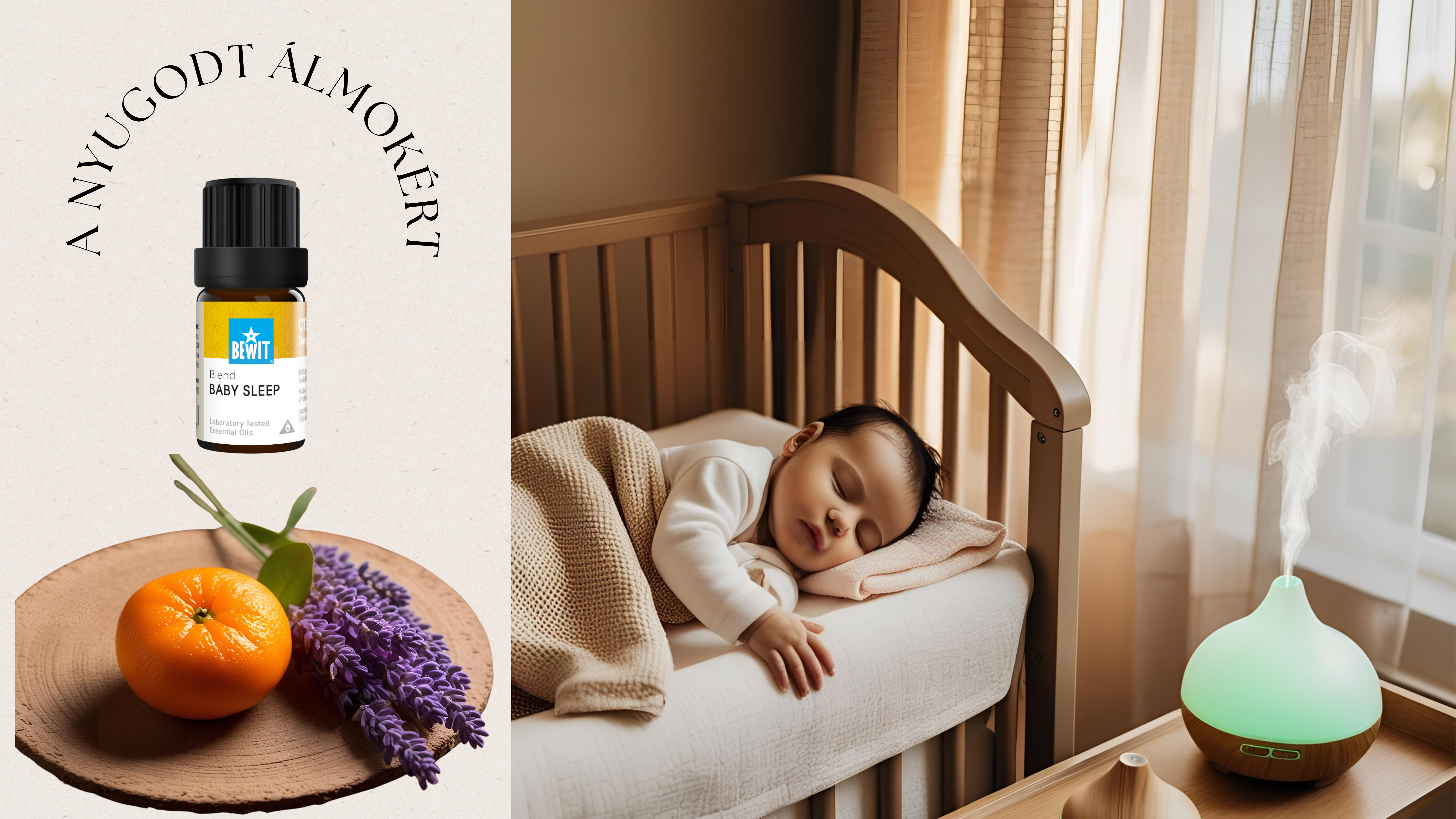 Nyugodt éjszakák, boldog babák – Ismerd meg a BEWIT BabySleep illóolaj-keveréket